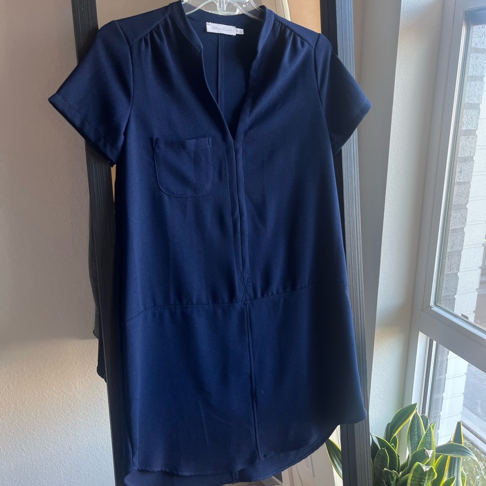 Crepe shirt dress